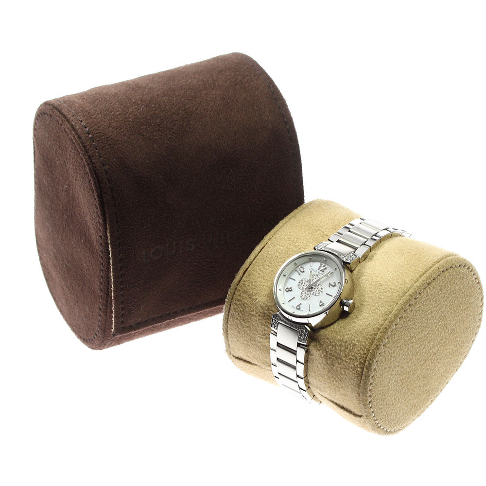 LOUIS VUITTON Tambour Forever Q121P Rug diamond Quartz Ladies Watch_798383