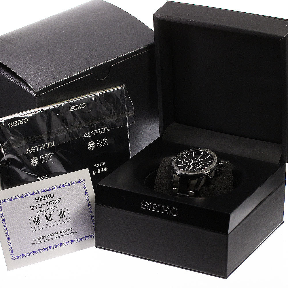 SEIKO Astron SBXC011/5X53-0AD0 GPS Black Dial Solar Powered Radio Men's_798646