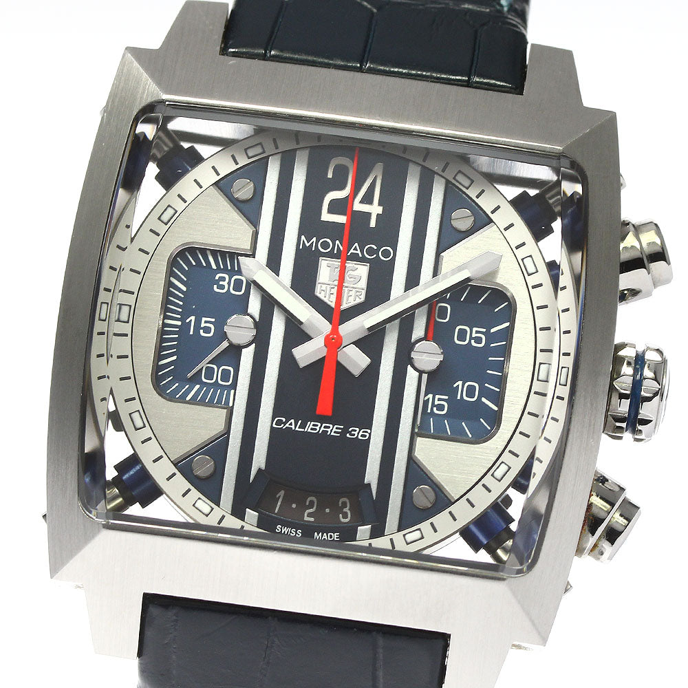 TAG HEUER Monaco 24 CAL5111 Chronograph caliber 36 Blue / Silver Dial Automatic Men's Watch_799047