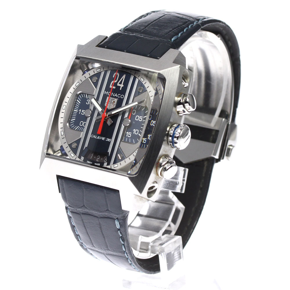 TAG HEUER Monaco 24 CAL5111 Chronograph caliber 36 Blue / Silver Dial Automatic Men's Watch_799047