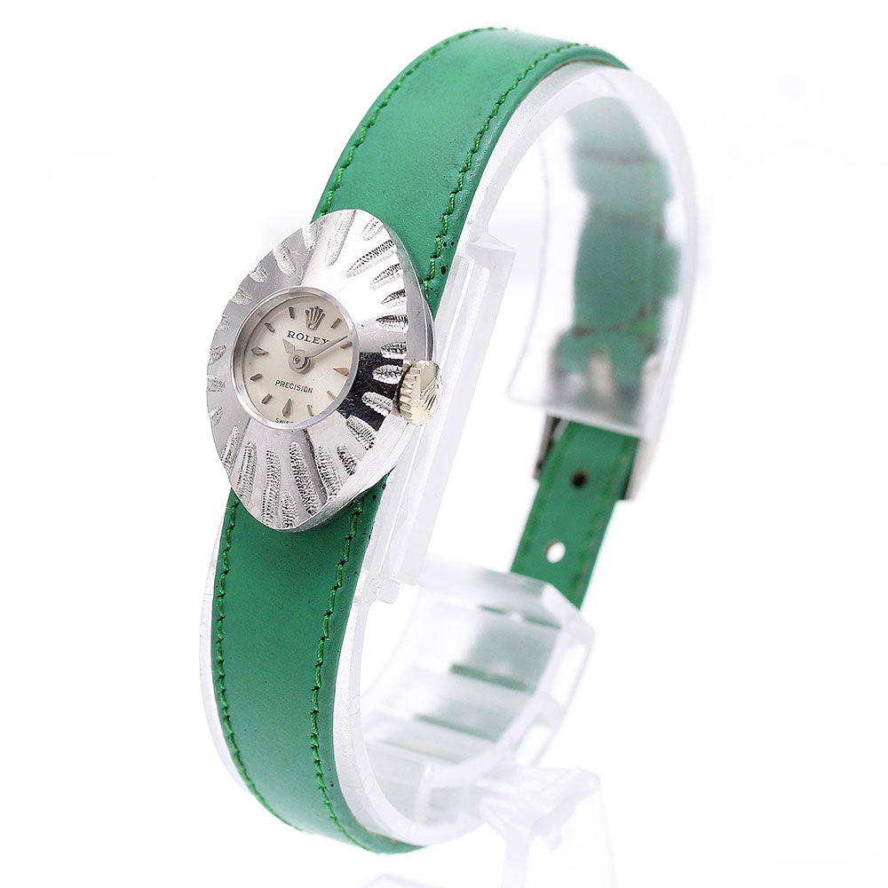 ROLEX Precision Chameleon Almond 2002 K18WG cal.1401 Silver Dial Hand Winding Ladies Watch_799424