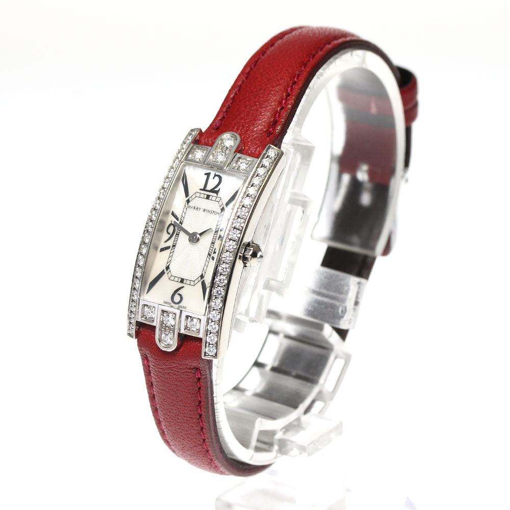 HARRY WINSTON Avenue C Mini AVCQHM15 K18WG diamond bezel Ladies_799433