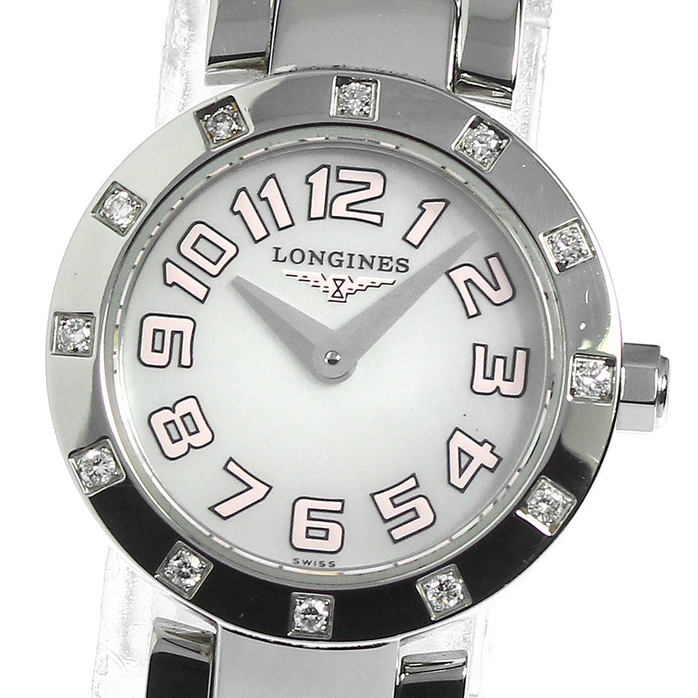 LONGINES Dolcevita L5.174.0 Diamond bezel White shell Dial Quartz Ladies_799547