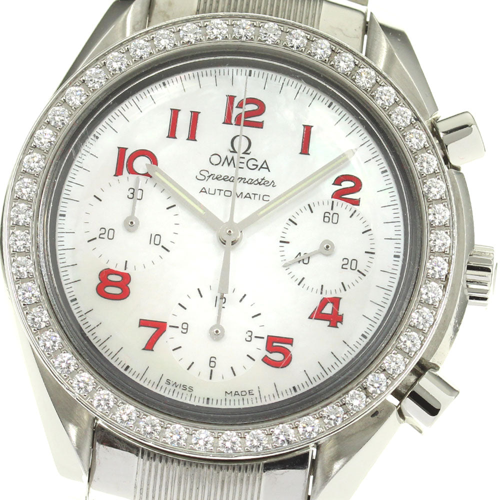 OMEGA Speedmaster 3515.79 chronograph diamond White shell Dial AT Men's_799679