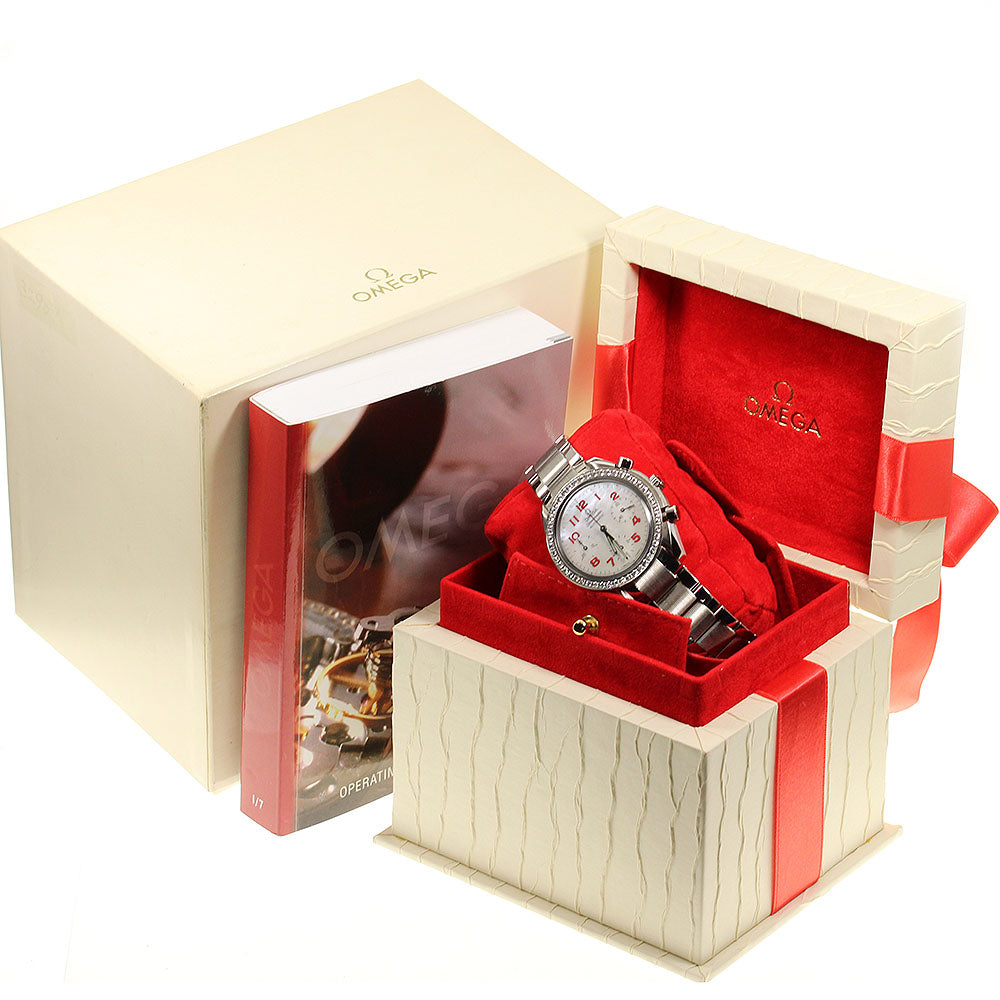 OMEGA Speedmaster 3515.79 chronograph diamond White shell Dial AT Men's_799679