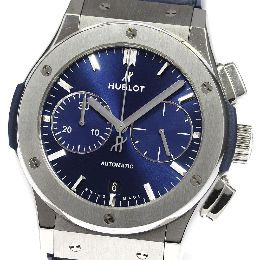 HUBLOT Classic Fusion Titanium 521.NX.7170.LR Chronograph Navy Dial Automatic Men's Watch_799874