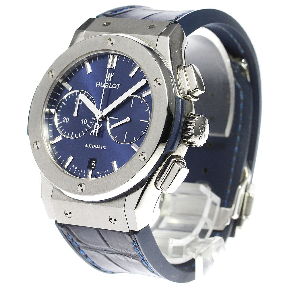 HUBLOT Classic Fusion Titanium 521.NX.7170.LR Chronograph Navy Dial Automatic Men's Watch_799874
