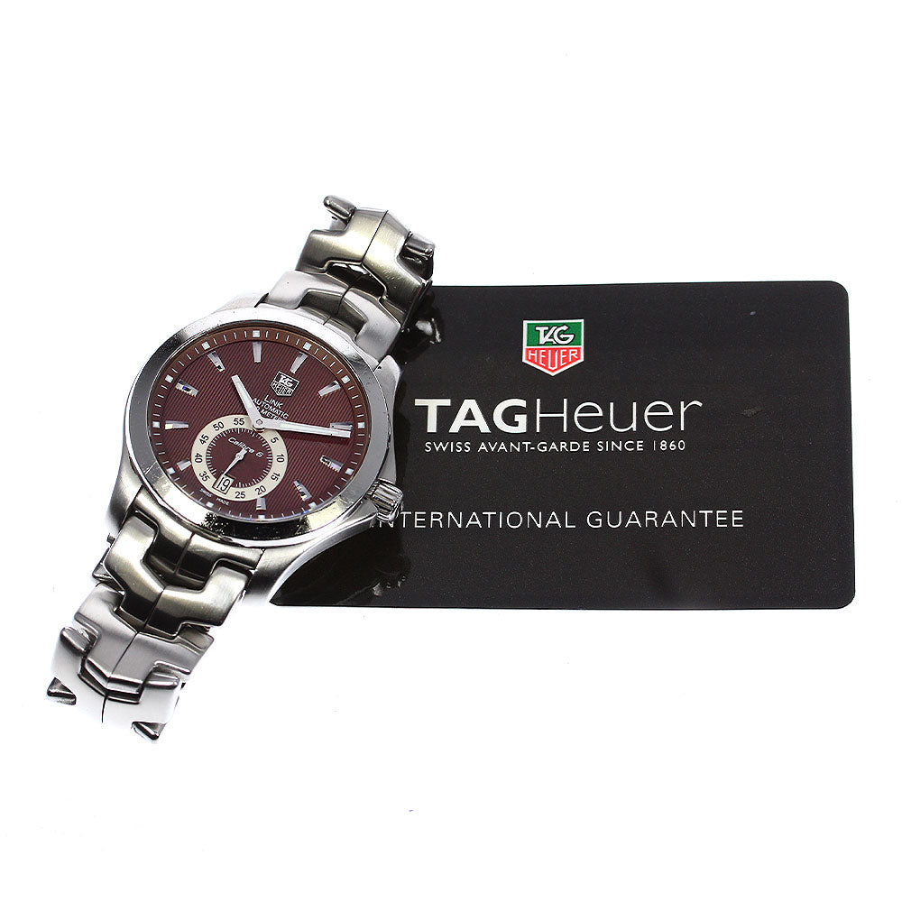 TAG HEUER Link Caliber 6 WJF211C Date Brown Dial Automatic Men's Watch_799931