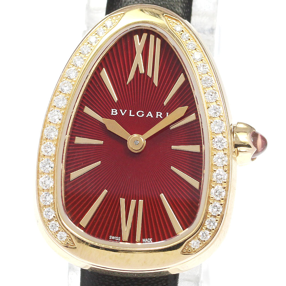 BVLGARI Serpenti 102730 Side diamond Red Dial Quartz Ladies Watch_800022