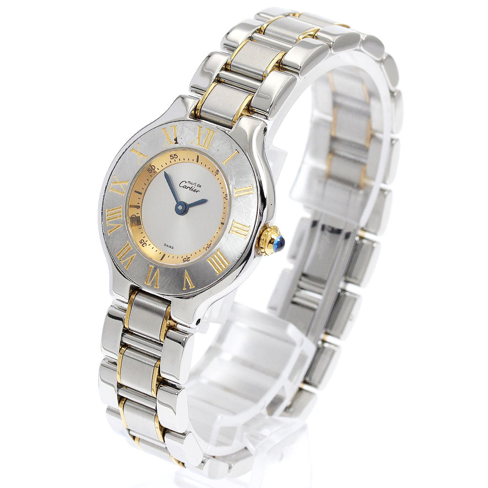 CARTIER Must21 Vantian W10073R6 Silver Dial Quartz Ladies Watch_800130