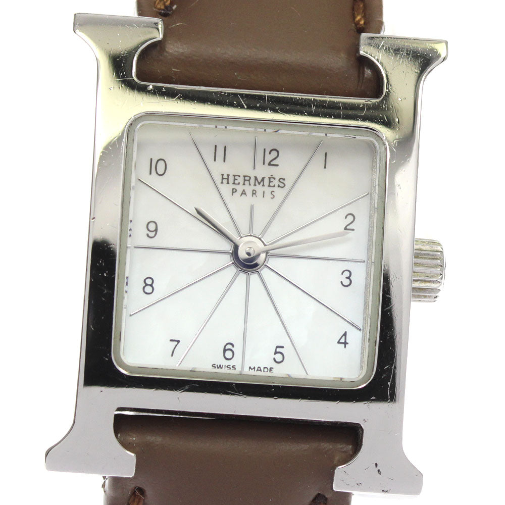 HERMES H watch mini HH1.110 White shell Dial Quartz Ladies Watch_800205