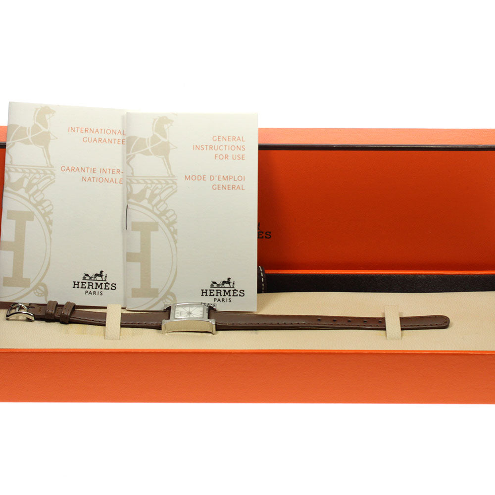 HERMES H watch mini HH1.110 White shell Dial Quartz Ladies Watch_800205
