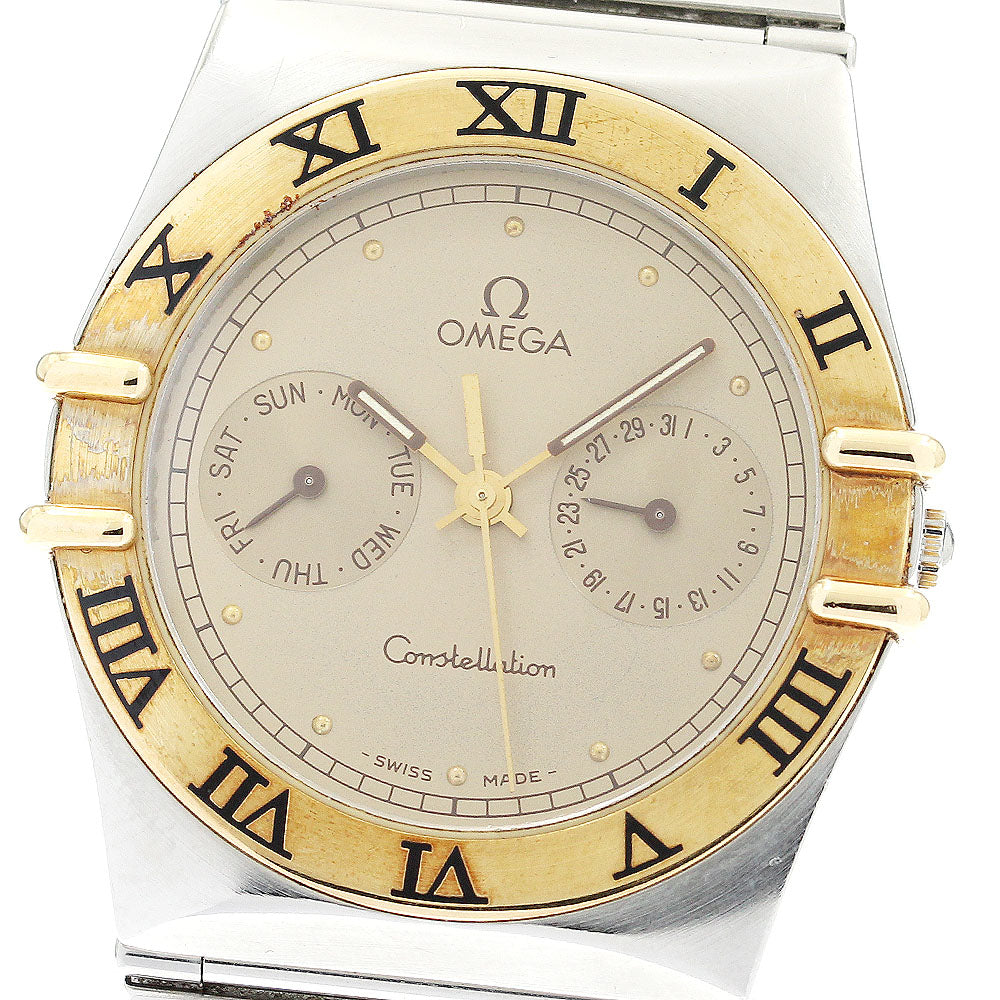 OMEGA Constellation Day date Gold Dial Quartz Men's Watch_800303