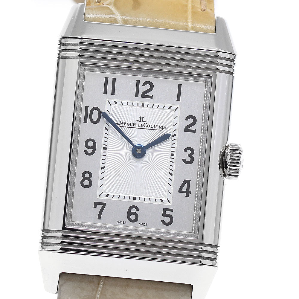 JAEGER-LECOULTRE Reverso Classic Medium Duet 212.8.D4/Q2588422 Silver / Black Dial Hand Winding Men's Watch_800321