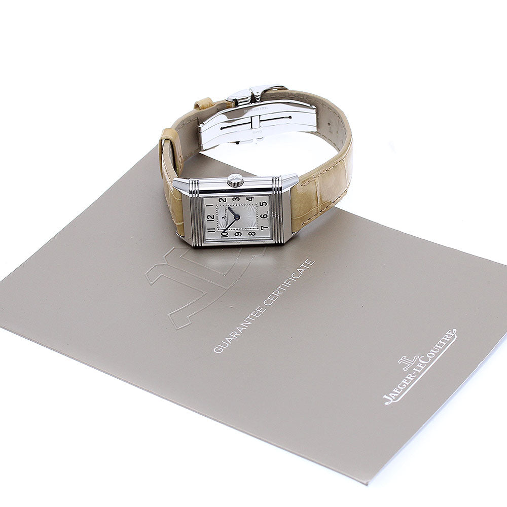 JAEGER-LECOULTRE Reverso Classic Medium Duet 212.8.D4/Q2588422 Silver / Black Dial Hand Winding Men's Watch_800321