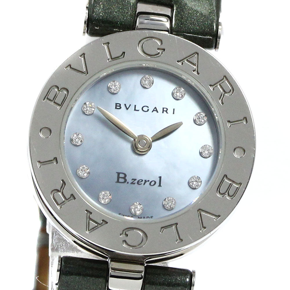BVLGARI B-zero1 BZ22S 12P diamond Blue shell Dial Quartz Ladies Watch_800357