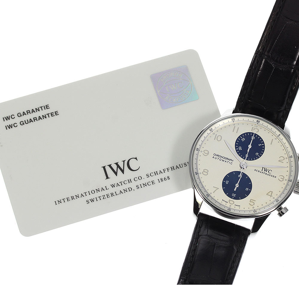 IWC SCHAFFHAUSEN Portugese IW371464 Chronograph Beige / black Dial Automatic Men's Watch_800469