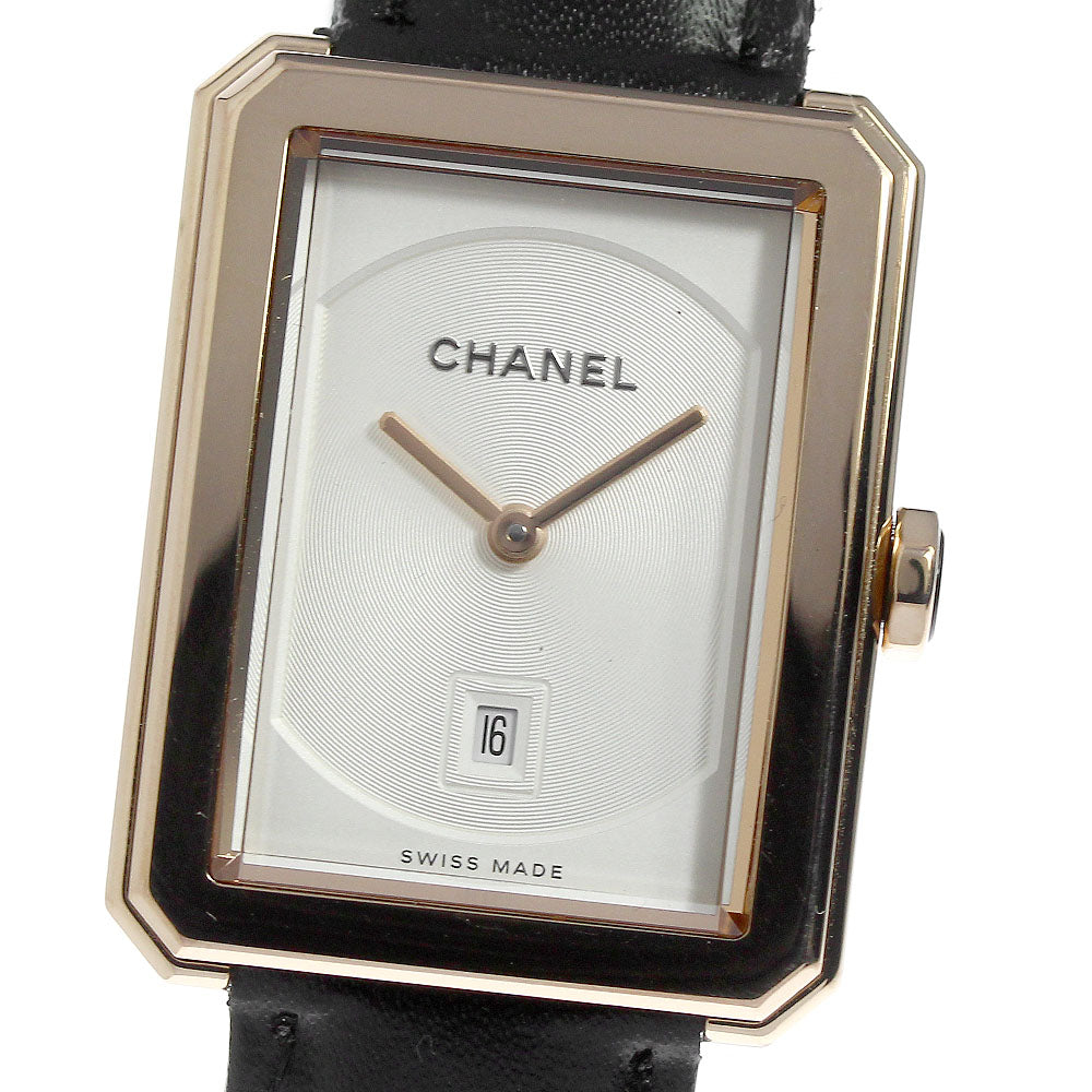 CHANEL boy friend H4313 18K BEIGE GOLD Silver Dial Quartz Boy's Watch_800501