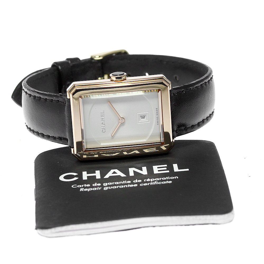 CHANEL boy friend H4313 18K BEIGE GOLD Silver Dial Quartz Boy's Watch_800501
