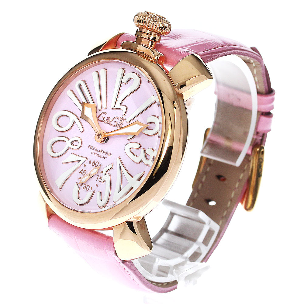 GaGa MILANO Manuale48 5011.02S Small seconds pink Dial Hand Winding Men's Watch_800592