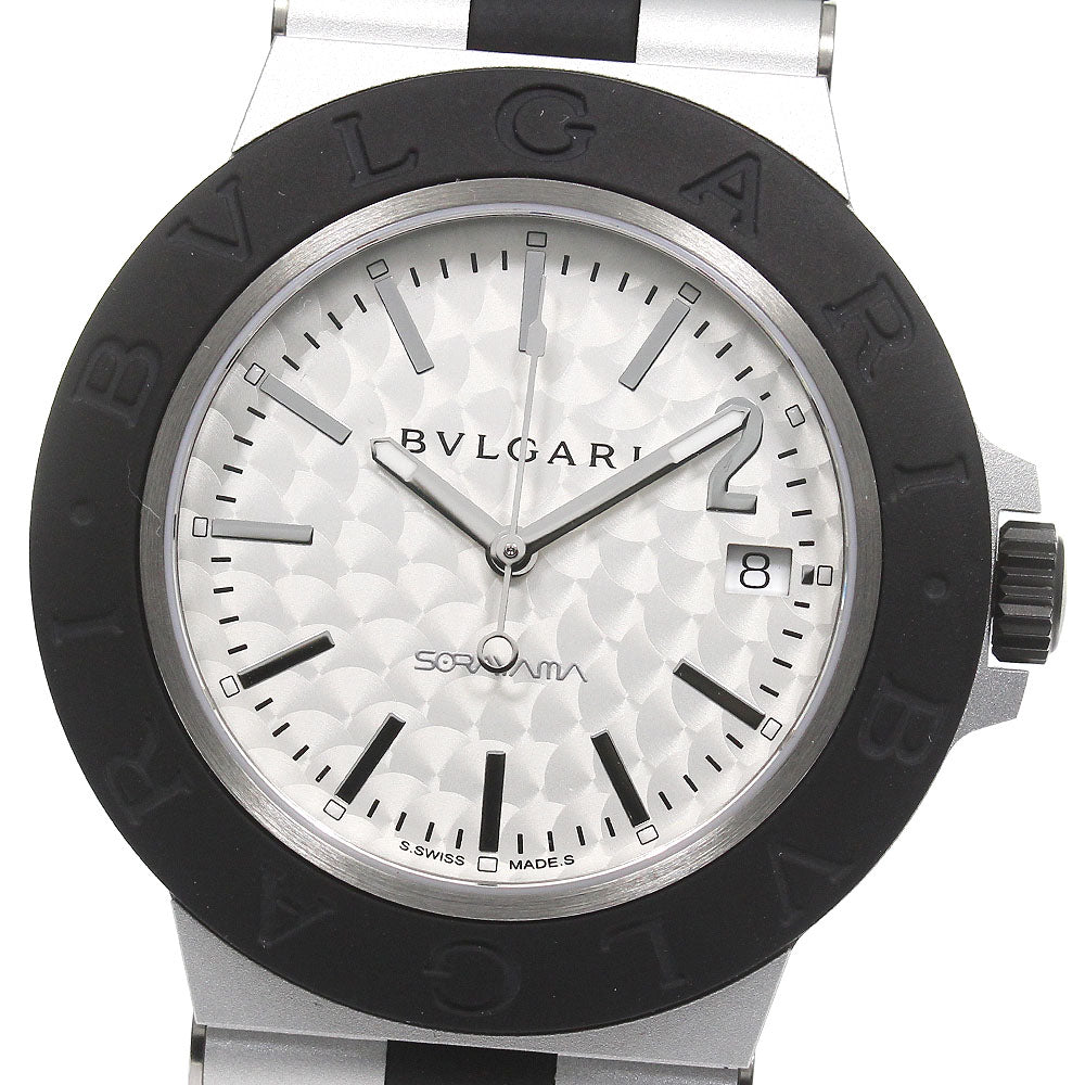 BVLGARI Aluminum Hajime Sorayama BB40AT/103703 Silver Dial AT Men's_800658