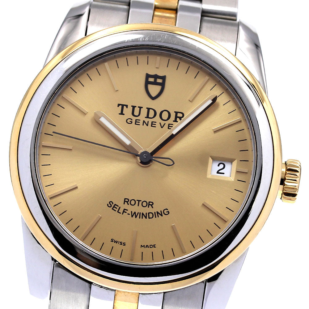 TUDOR Glamor date 55003 YG2 tone gold Dial Automatic Men's Watch_800686