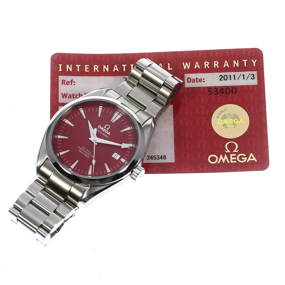 OMEGA Seamaster Aqua Terra 2503.60 Date Red Dial Automatic Men's Watch_800700