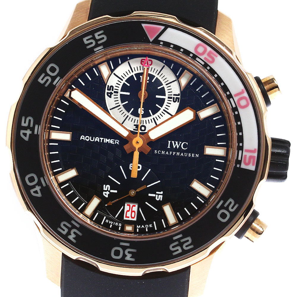 IWC SCHAFFHAUSEN Aqua timer IW376903 K18PG Date Automatic Men's Watch_800711