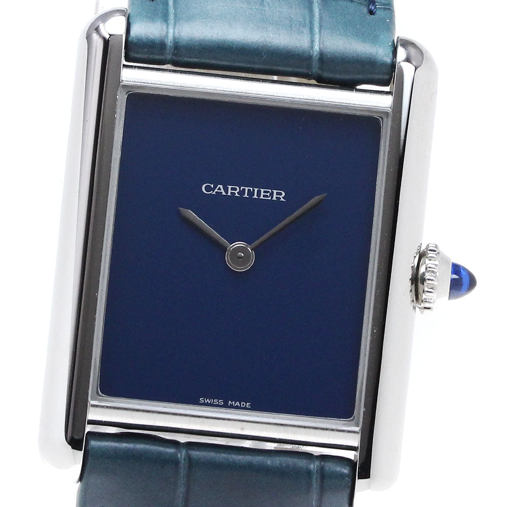 CARTIER tank mast LM WSTA0055 Navy Dial Quartz Boy's Watch_800722