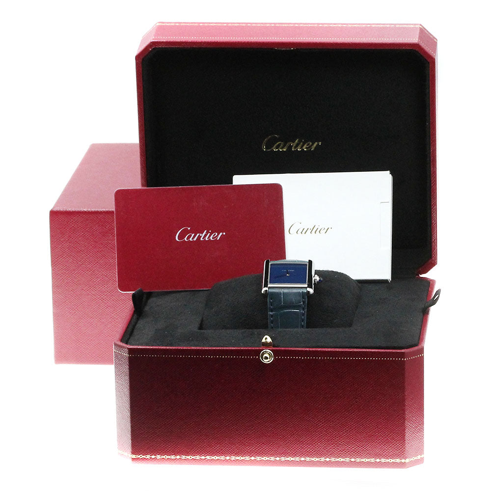 CARTIER tank mast LM WSTA0055 Navy Dial Quartz Boy's Watch_800722