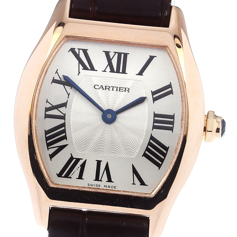 CARTIER Tochu W1556360 18K Pink Gold Silver Dial Hand Winding Ladies Watch_800744