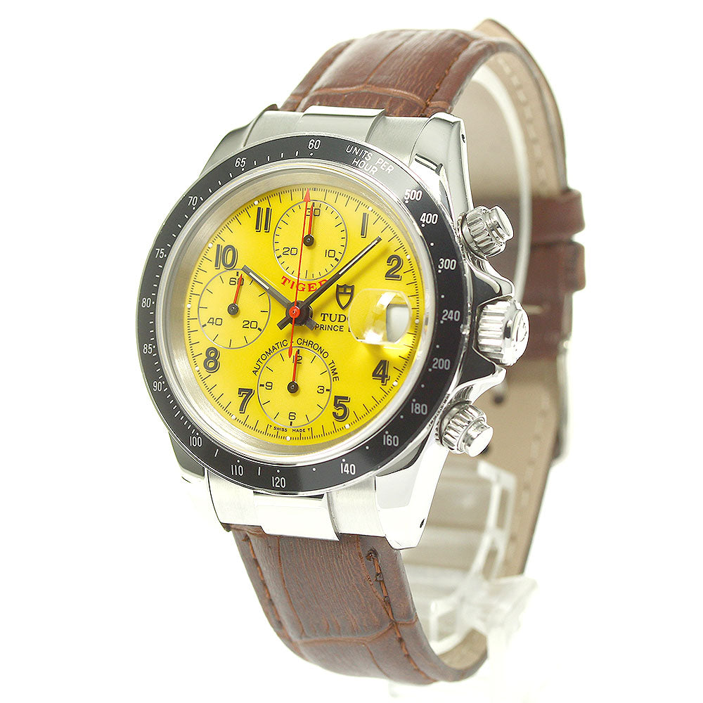 TUDOR Prince Date Chrono Time Tiger 79260 yellow Dial Automatic Men's_800783