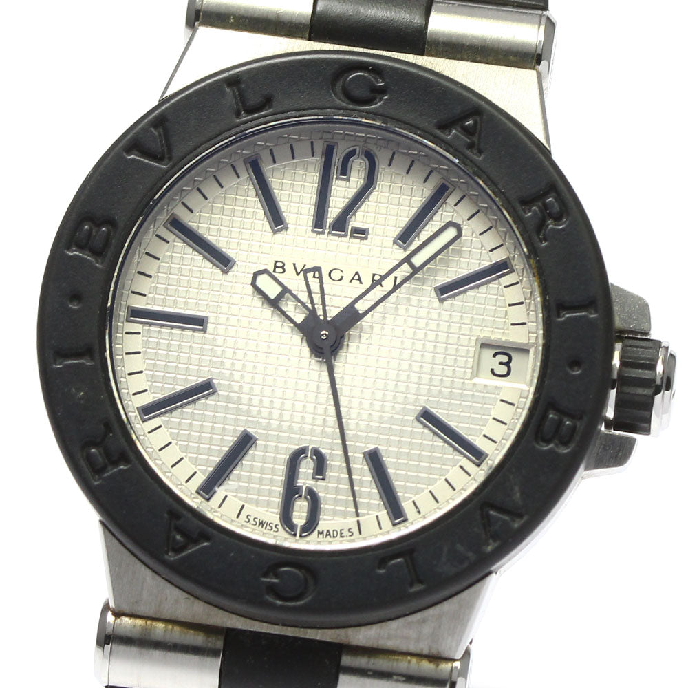 BVLGARI Diagono DG29SV Date Silver Dial Quartz Ladies Watch_800825
