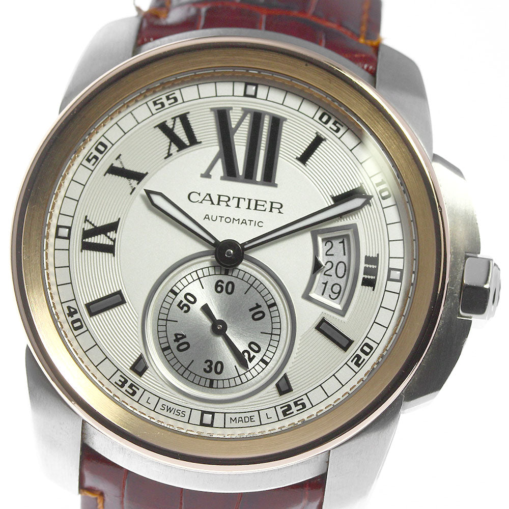 CARTIER Calibre de Cartier W7100039 YG bezel Silver Dial Automatic Men's Watch_800860