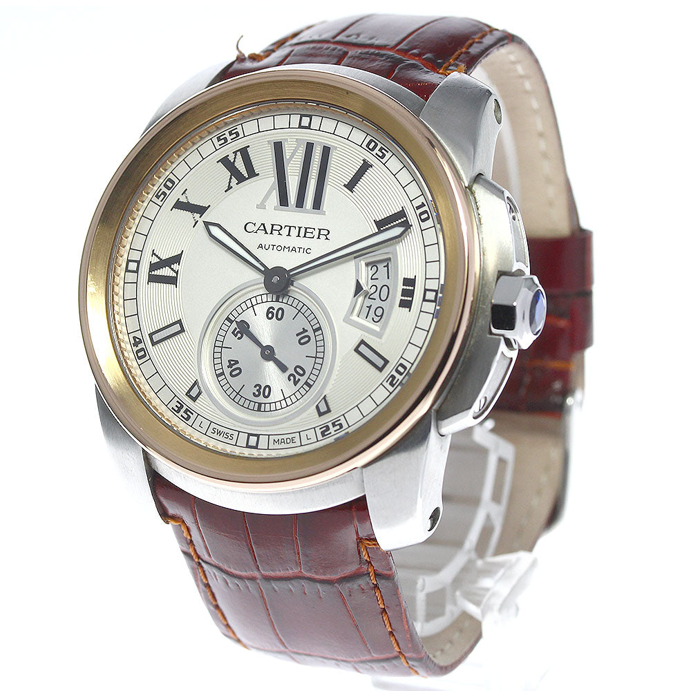 CARTIER Calibre de Cartier W7100039 YG bezel Silver Dial Automatic Men's Watch_800860