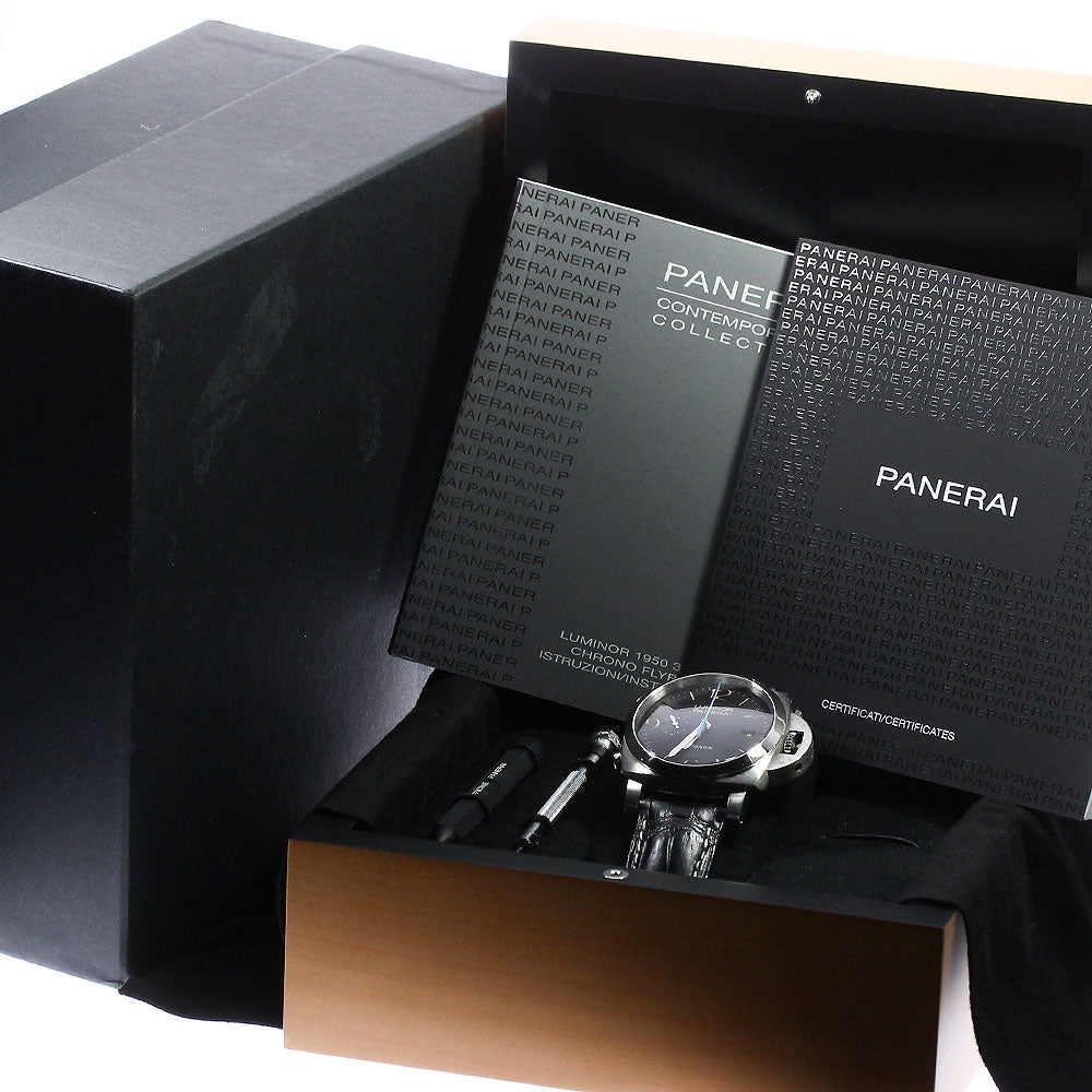 PANERAI Luminor Chrono Flyback PAM00524 Chronograph Date black Dial Automatic Men's Watch_800916