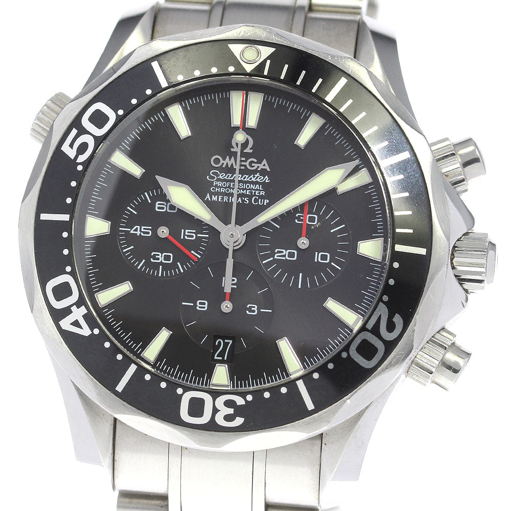 OMEGA Seamaster300 America's Cup 2594.50 Chronograph Date black Dial Automatic Men's Watch_801079