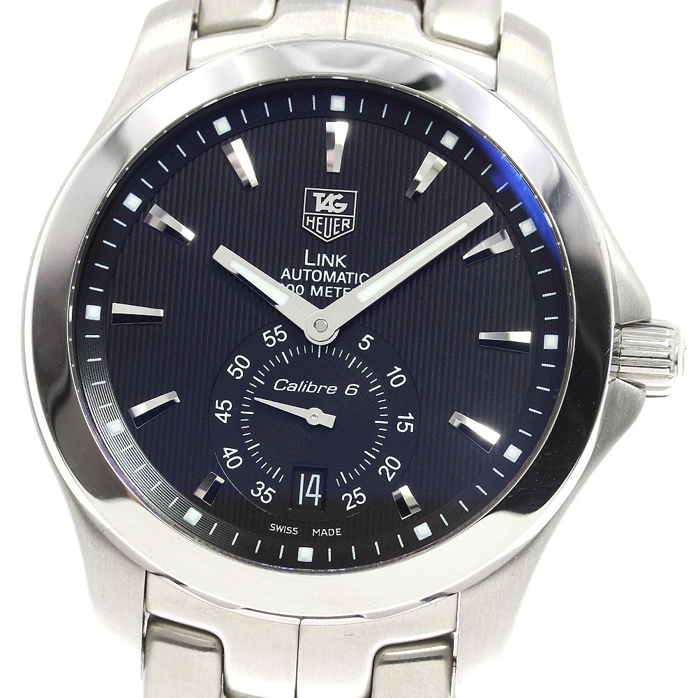 TAG HEUER Link Calibre 6 WJF211A Date black Dial Automatic Men's Watch_801275