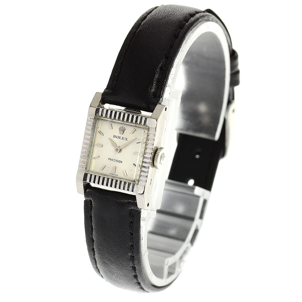 ROLEX Precision 9250 K18WG Silver Dial Hand Winding Ladies Watch_801524