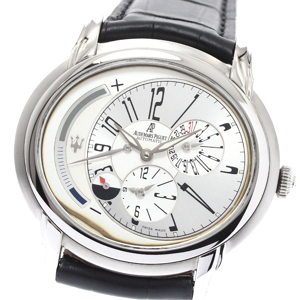 AUDEMARS PIGUET Millenary Maserati 26150ST.00.D084CU.01 GMT Maserati 90th Anniversary Model Limited to 900 pieces worldwide Silver Dial Automatic Men's Watch_801530