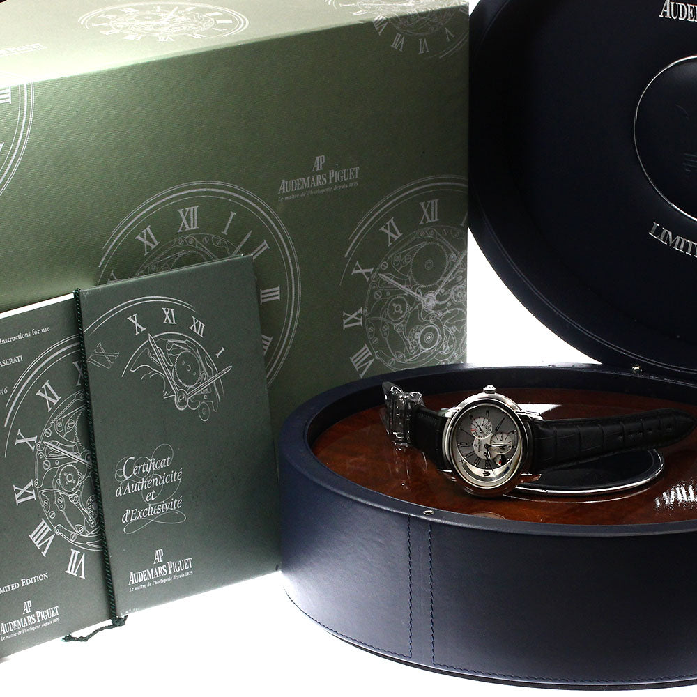 AUDEMARS PIGUET Millenary Maserati 26150ST.00.D084CU.01 GMT Maserati 90th Anniversary Model Limited to 900 pieces worldwide Silver Dial Automatic Men's Watch_801530