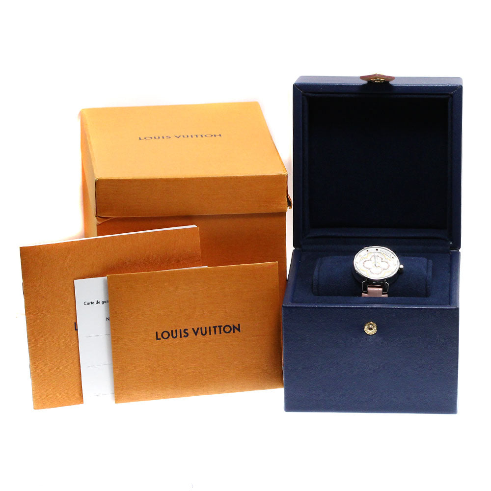 LOUIS VUITTON Tambour Moon Divine PM QA017 diamond White shell Dial Quartz Ladies Watch_802027