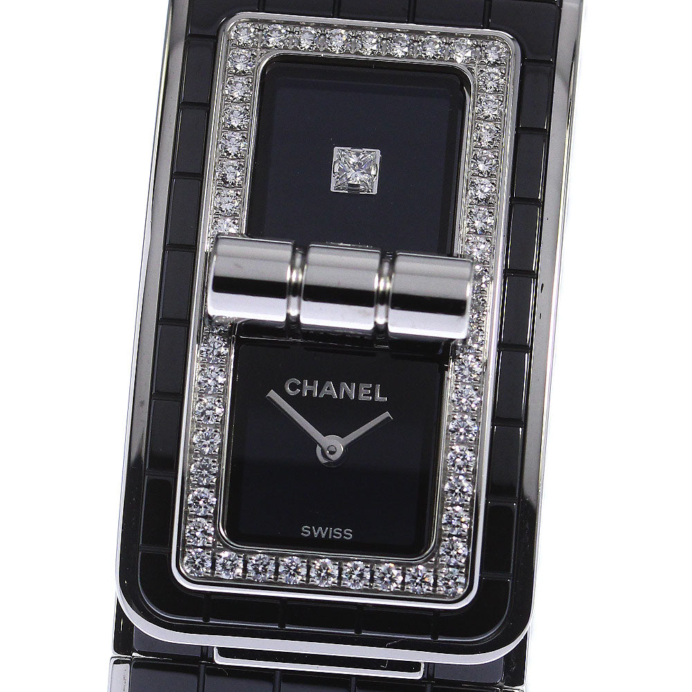 CHANEL Code Coco H5148 black ceramic diamond black Dial Quartz Ladies_802052