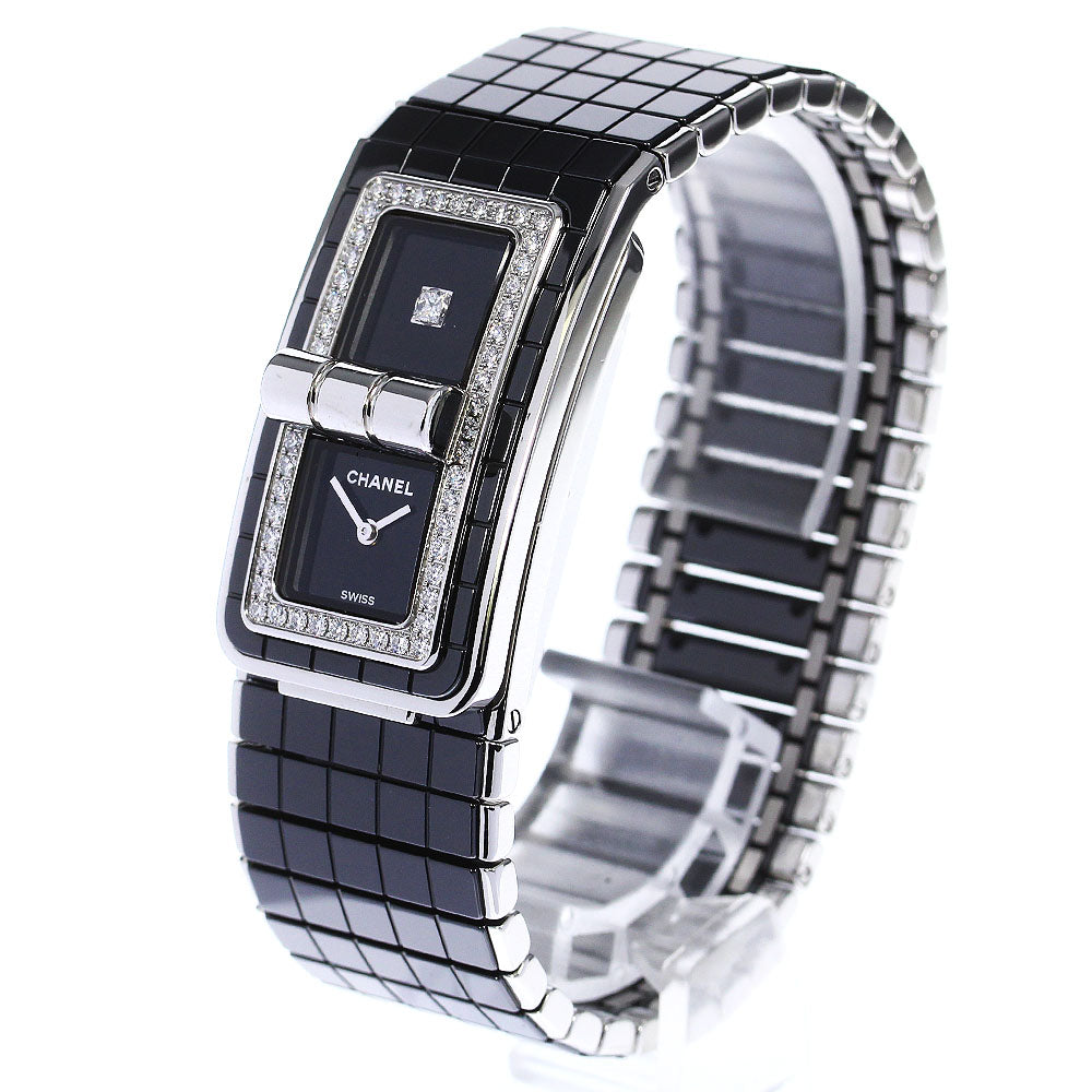 CHANEL Code Coco H5148 black ceramic diamond black Dial Quartz Ladies_802052