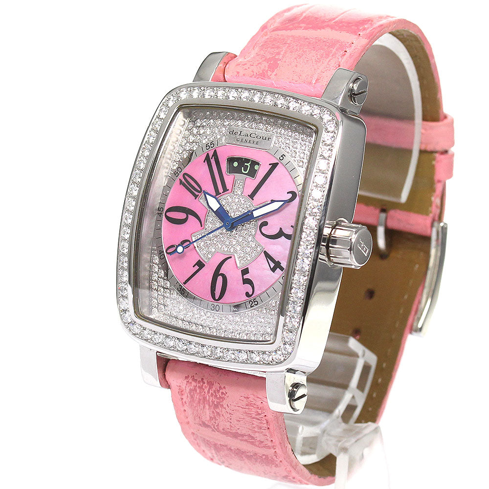 deLaCour vialarza S..3517M Diamond Limited Edition Pink shell Dial Quartz Men's Watch_802162