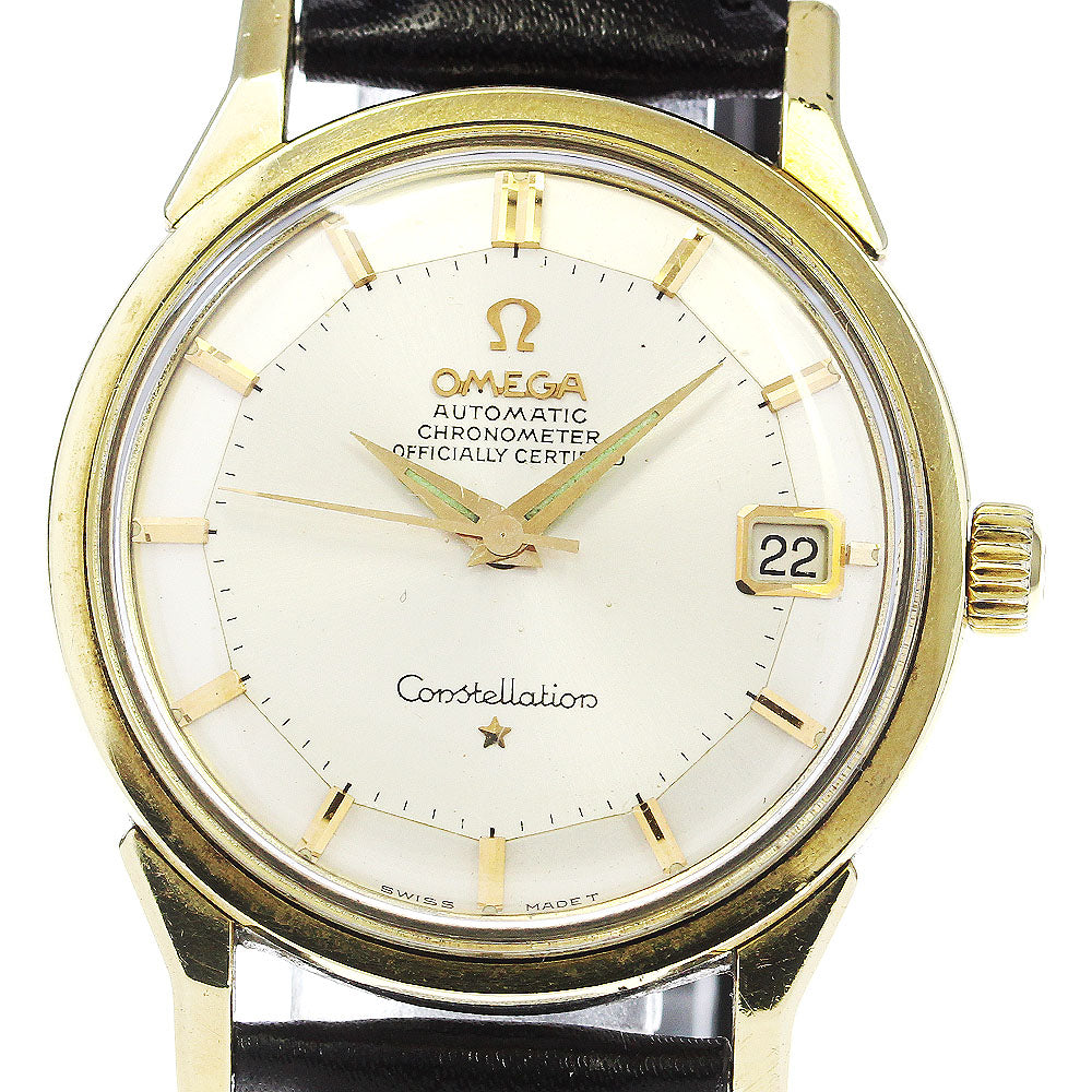 OMEGA Constellation 168.005 Cal.561 Date 12-sided Silver Dial Automatic Men's Watch_802178