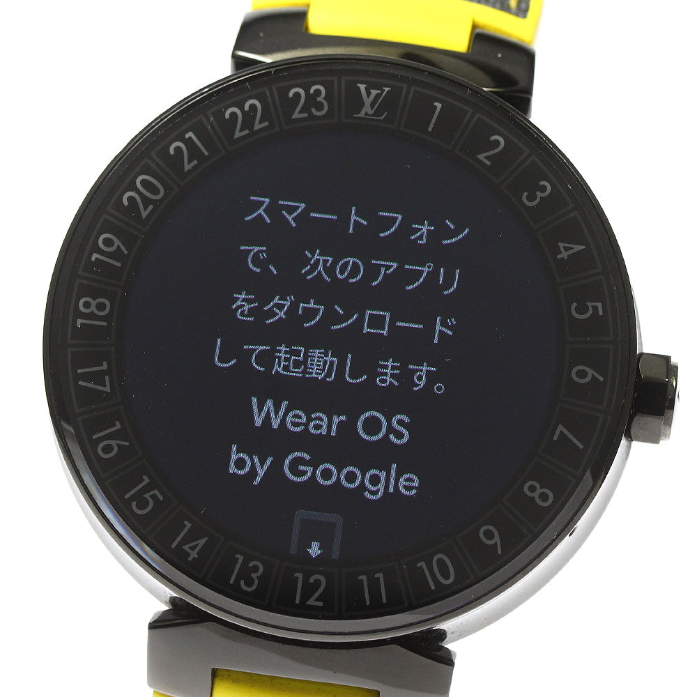 LOUIS VUITTON Tambour Horizon QA002 Smart watch liquid crystal Dial Quartz Men's Watch_802183