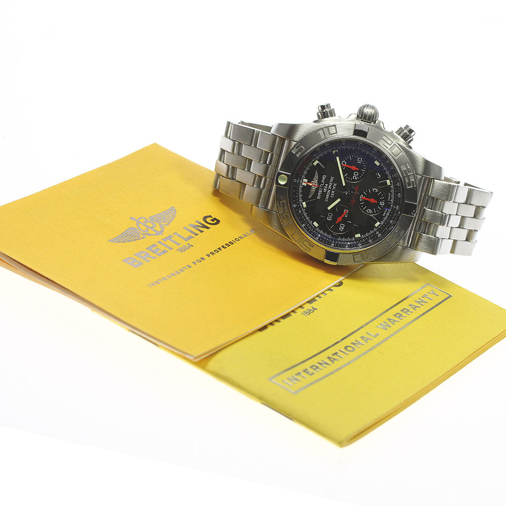 BREITLING Chronomat44 AB0111 Date black Dial Automatic Men's Watch_802187