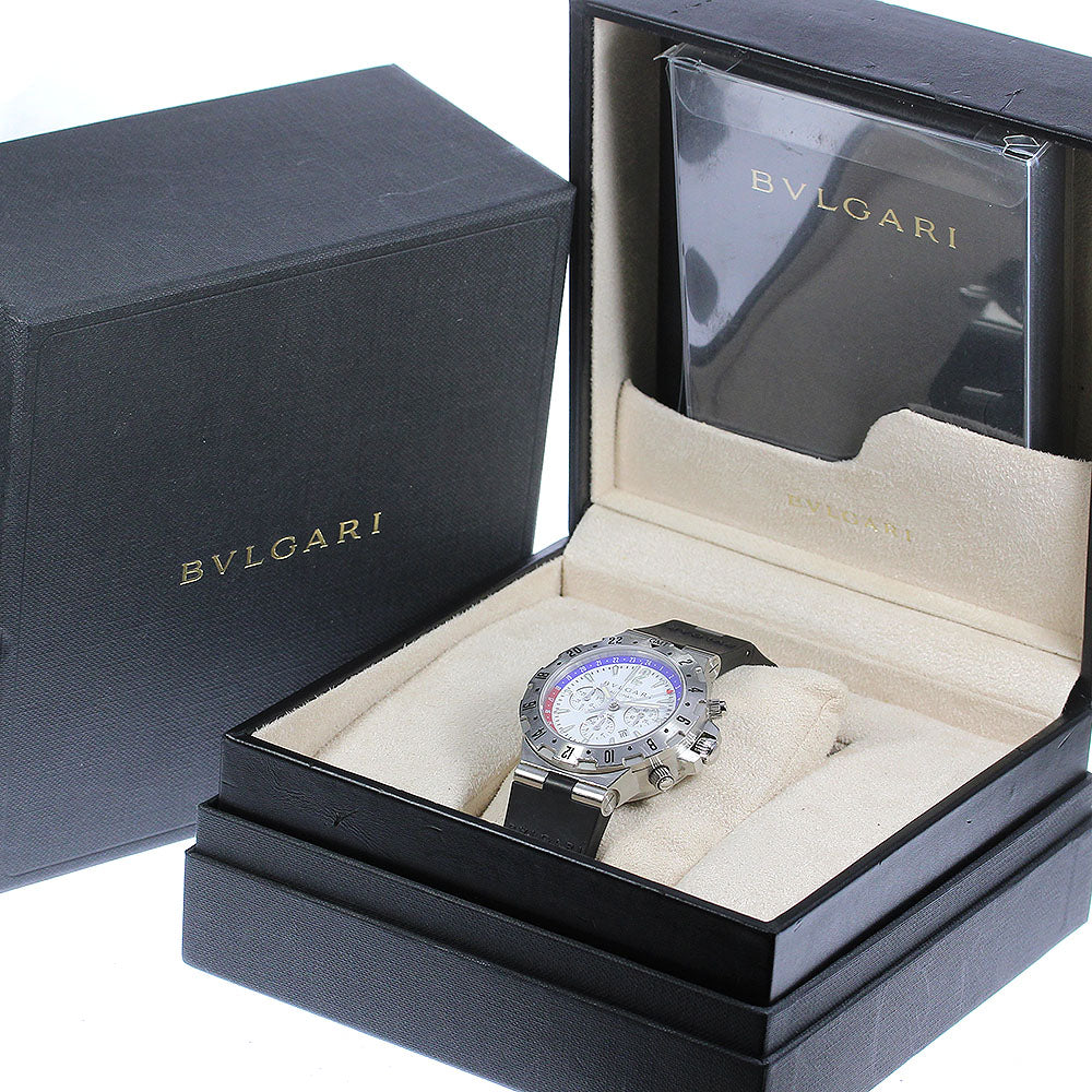 BVLGARI Diagono GMT40SFB GMT chronograph white Dial Automatic Men's Watch_802188