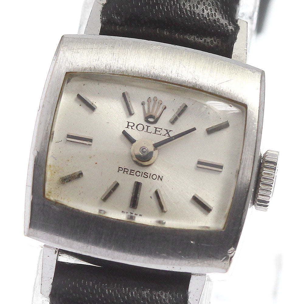 ROLEX Precision 2629 K18WG Cal.1400 Silver Dial Hand Winding Ladies Watch_802216
